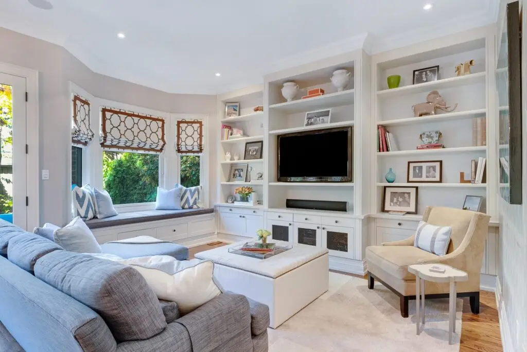 Cosy family living room with traditional features