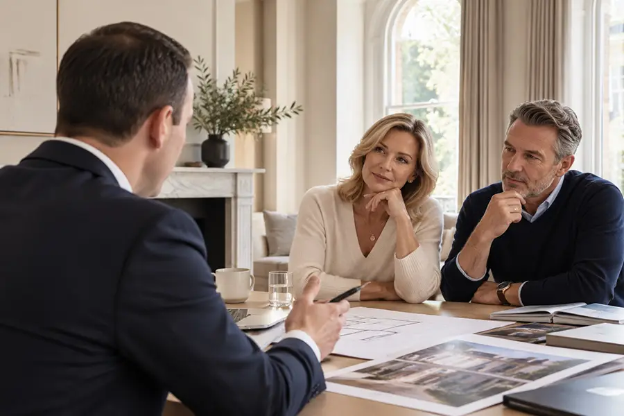 Property Consultant Meeting with Clients